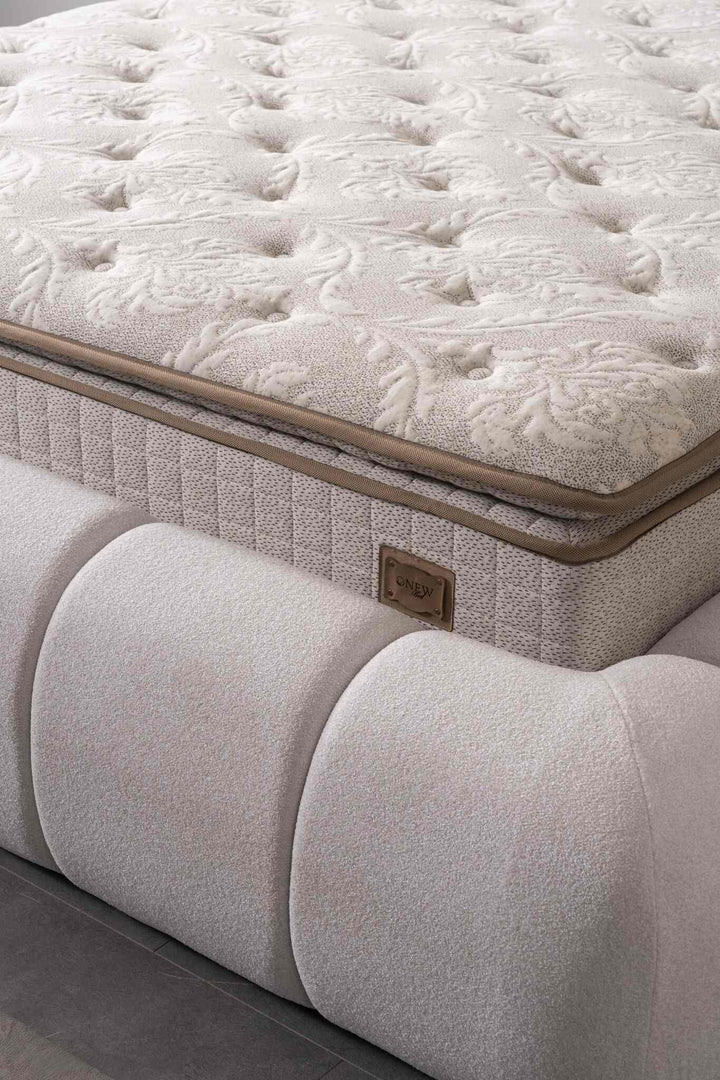 Boxspringbett Bubble in Beige 180 x 200 cm, mit Bettkasten