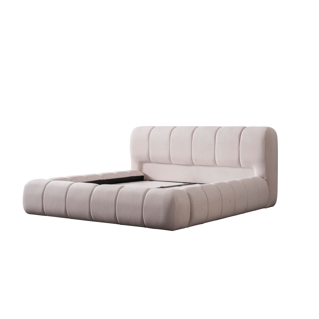 Boxspringbett Bubble in Beige 180 x 200 cm, mit Bettkasten