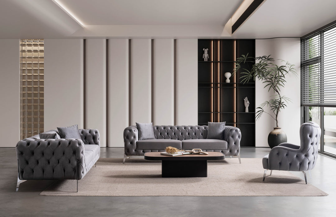 kilic Couchgarnitur 3-3-1 in Grau