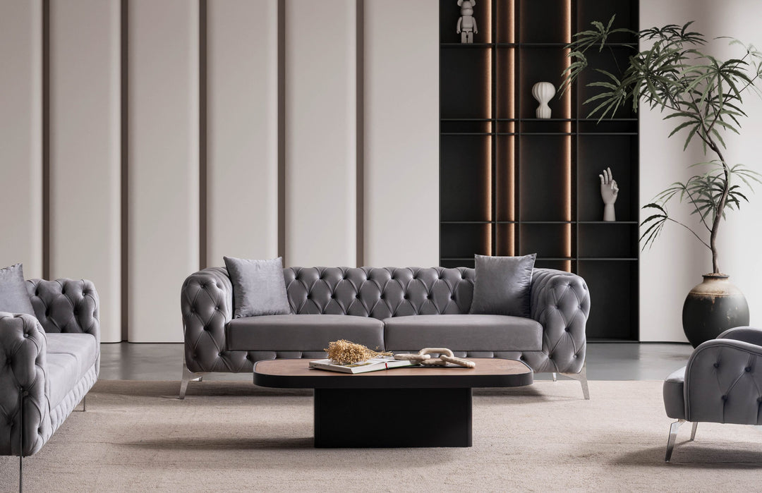 kilic Couchgarnitur 3-3-1 in Grau