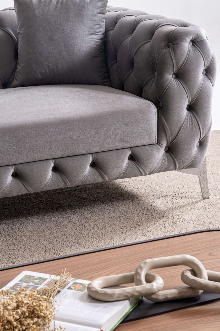 kilic Couchgarnitur 3-3-1 in Grau