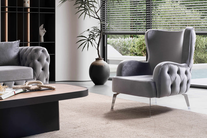 kilic Couchgarnitur 3-3-1 in Grau