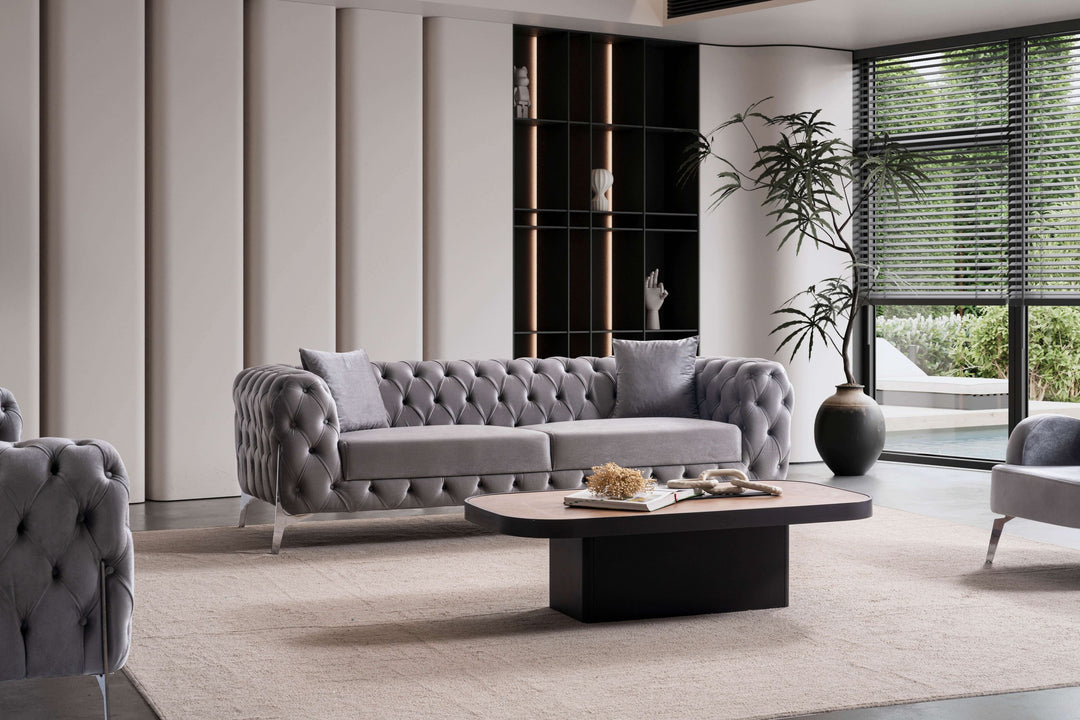 kilic Couchgarnitur 3-3-1 in Grau
