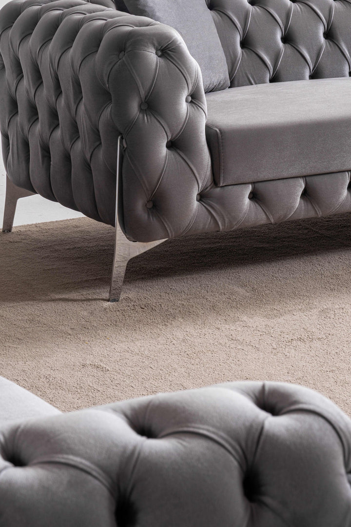 kilic Couchgarnitur 3-3-1 in Grau