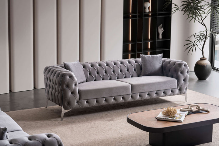 kilic Couchgarnitur 3-3-1 in Grau