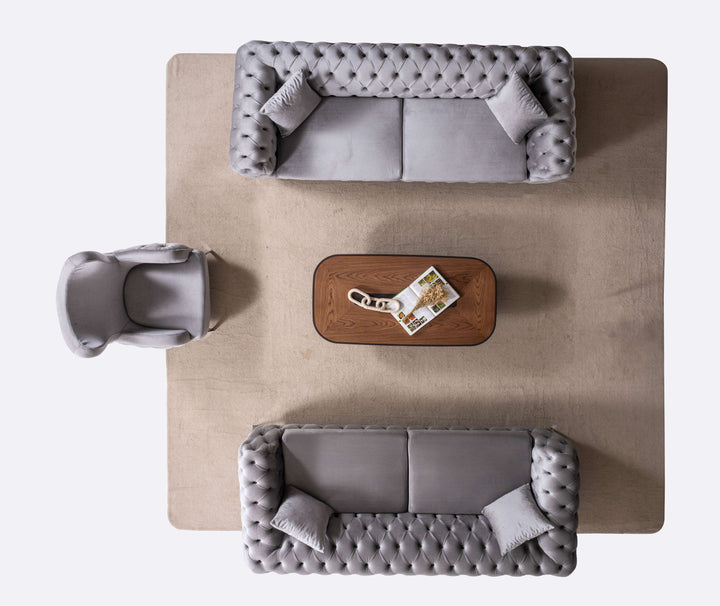 kilic Couchgarnitur 3-3-1 in Grau