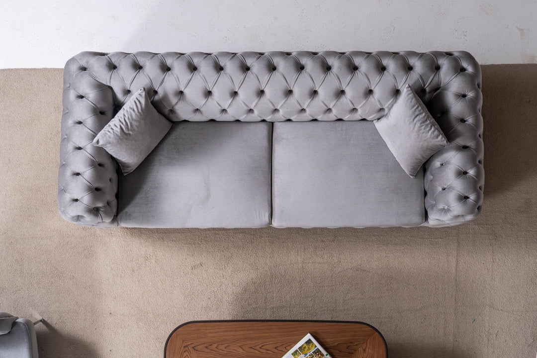 kilic Couchgarnitur 3-3-1 in Grau