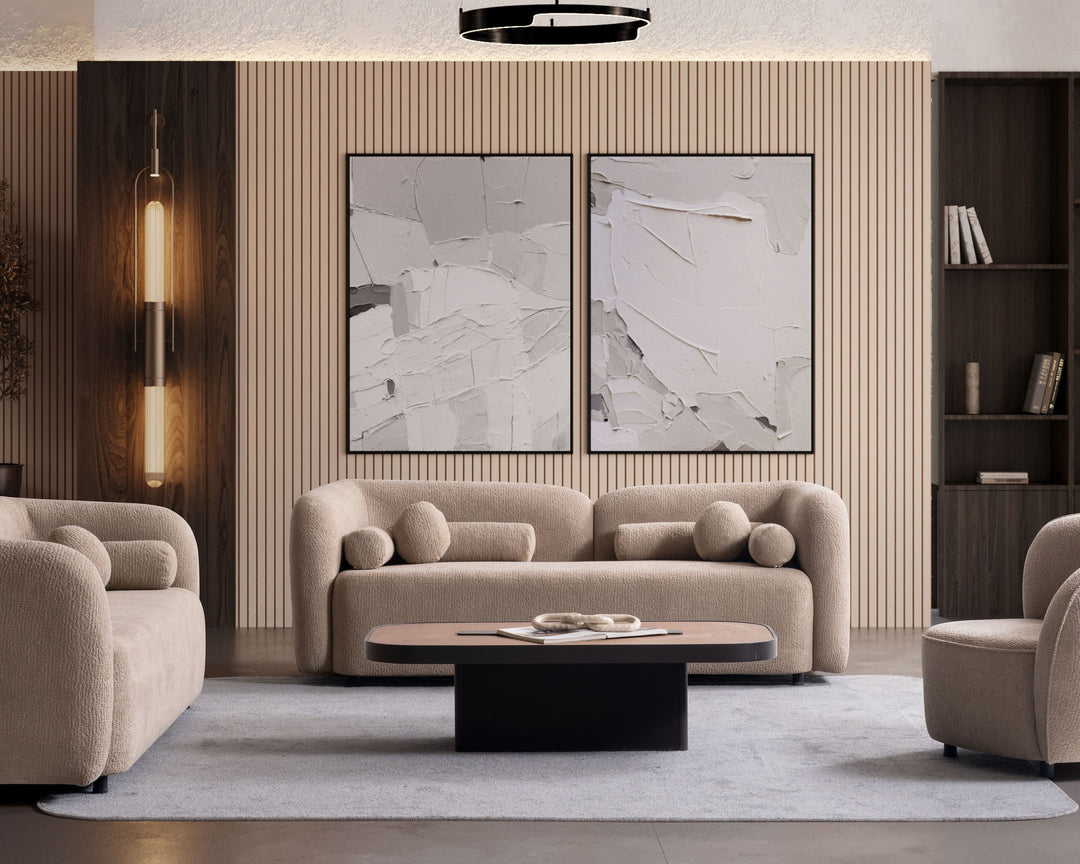 Sofagarnitur Luna 3-3-1 mit 12 Kissen – Modernes Sofa für Wohnzimmer