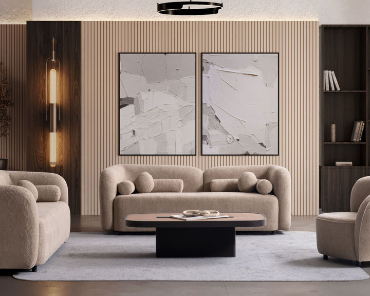 Sofagarnitur Luna 3-3-1 mit 12 Kissen – Modernes Sofa für Wohnzimmer