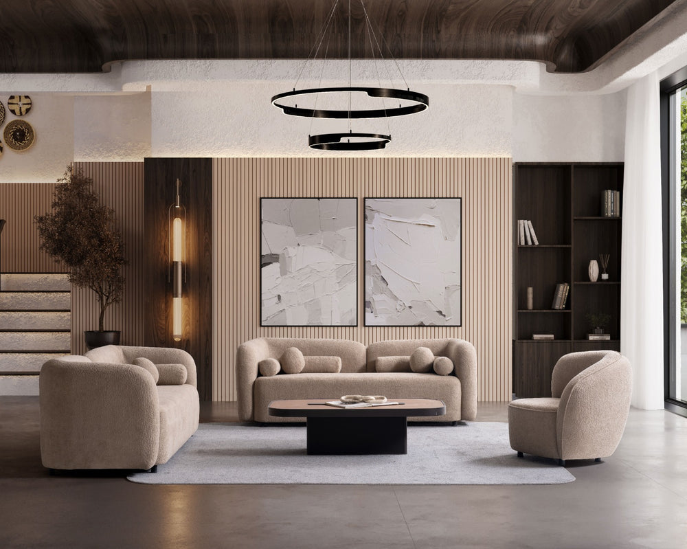 Sofagarnitur Luna 3-3-1 mit 12 Kissen – Modernes Sofa für Wohnzimmer