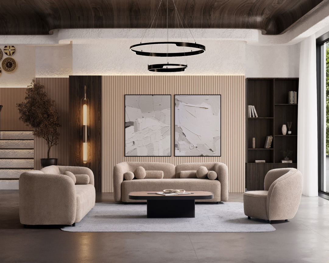 Sofagarnitur Luna 3-3-1 mit 12 Kissen – Modernes Sofa für Wohnzimmer