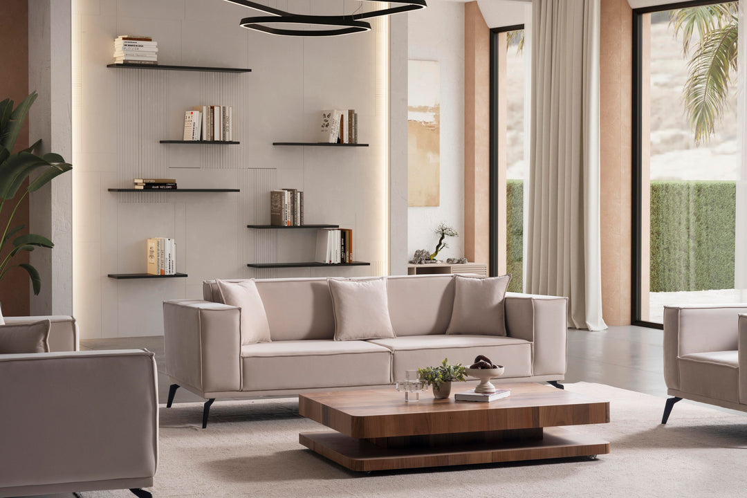 Pera Polstergarnitur 3-3-1 – Komfortables Sofa-Set mit Kissen - home bedden