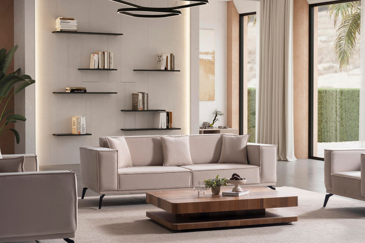 Pera Polstergarnitur 3-3-1 – Komfortables Sofa-Set mit Kissen - home bedden