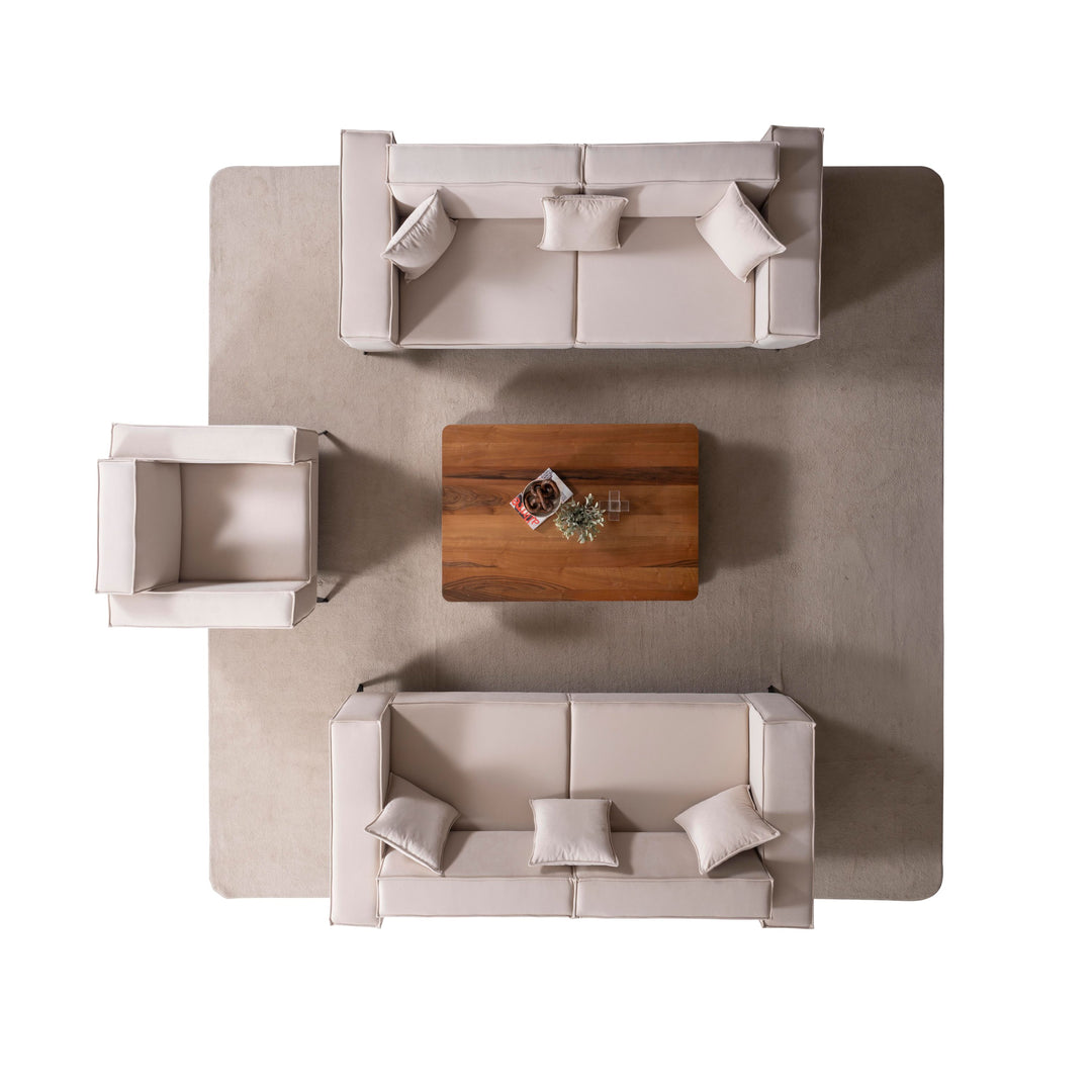 Pera Polstergarnitur 3-3-1 – Komfortables Sofa-Set mit Kissen - home bedden