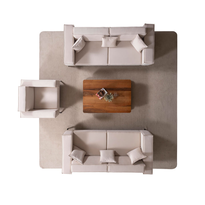 Pera Polstergarnitur 3-3-1 – Komfortables Sofa-Set mit Kissen - home bedden