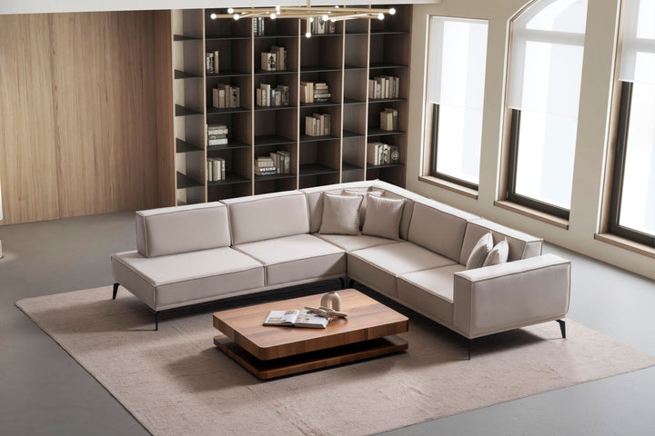 Ecksofa Pera L-Form, Bodenfreiheit 17 cm, inkl. Rückenverstellung