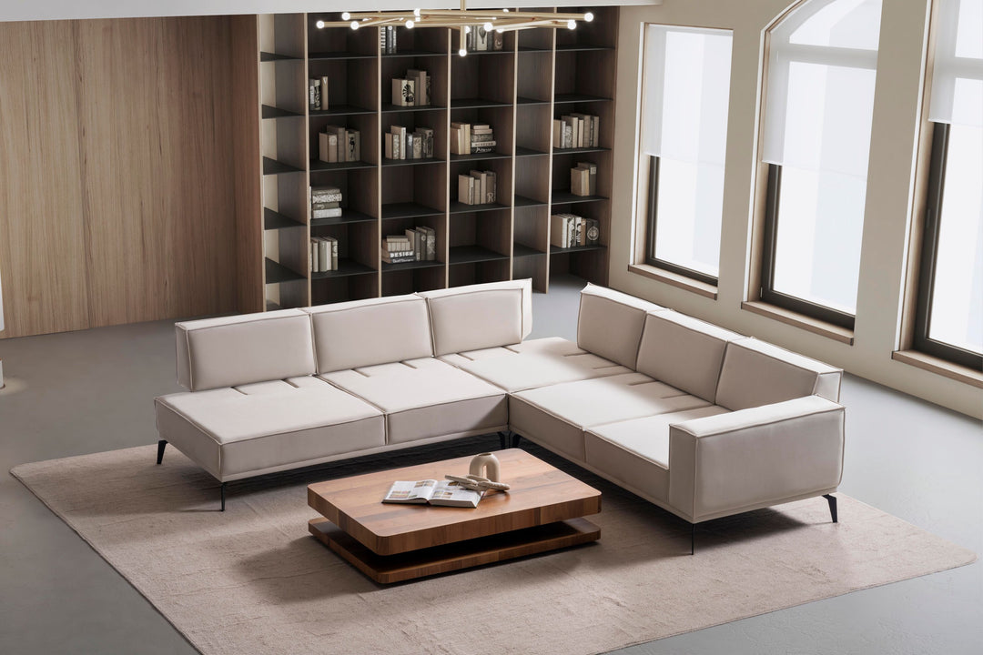 Ecksofa Pera L-Form, Bodenfreiheit 17 cm, inkl. Rückenverstellung