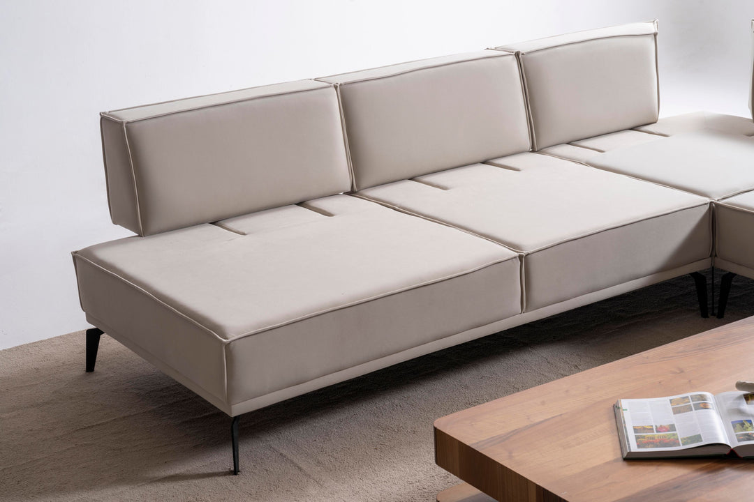 Ecksofa Pera L-Form, Bodenfreiheit 17 cm, inkl. Rückenverstellung