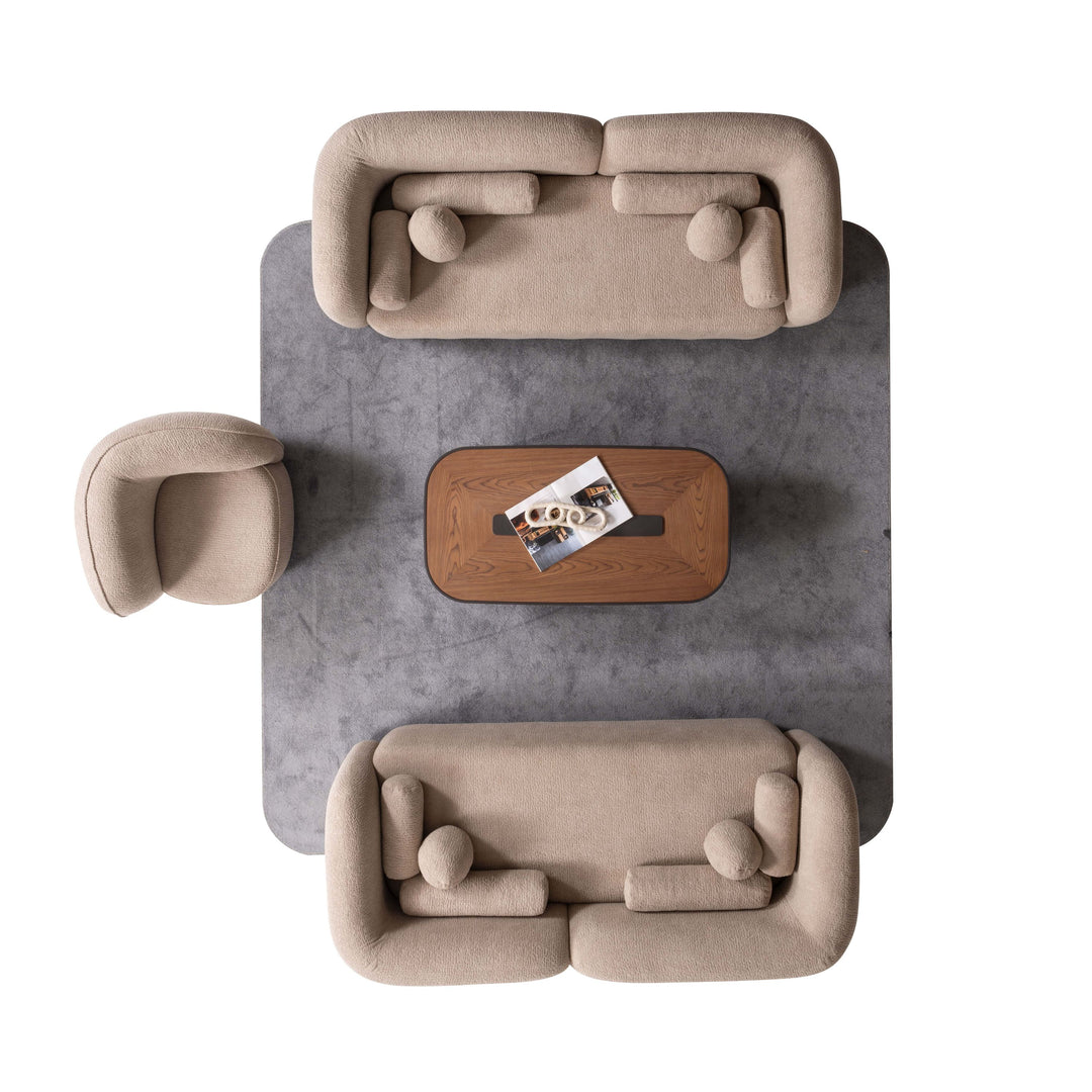 Sofagarnitur Luna 3-3-1 mit 12 Kissen – Modernes Sofa für Wohnzimmer