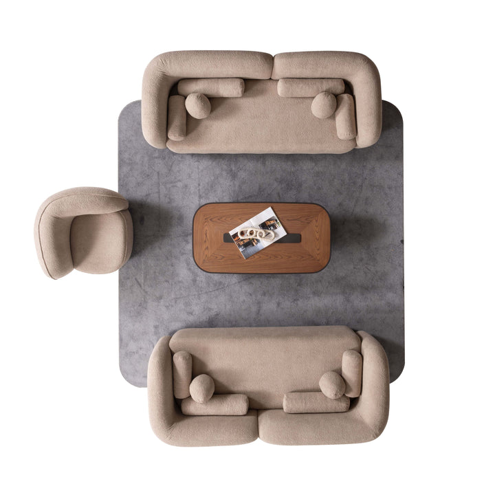 Sofagarnitur Luna 3-3-1 mit 12 Kissen – Modernes Sofa für Wohnzimmer