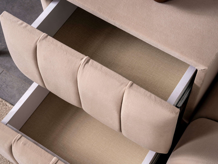 Eliza Boxspringbett 180x200 cm Beige mit praktischem Bettkasten – Luxus & Stauraum 82 