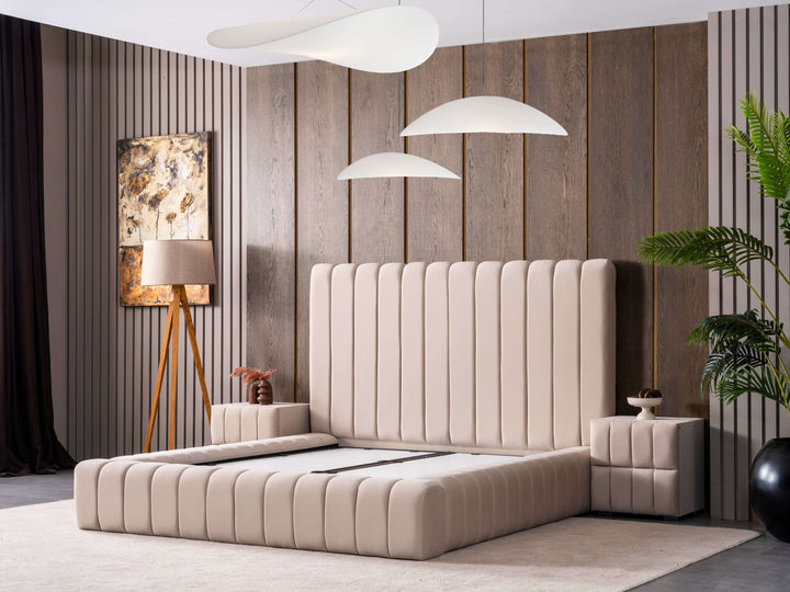 Eliza Boxspringbett 180x200 cm Beige mit praktischem Bettkasten – Luxus & Stauraum 82 