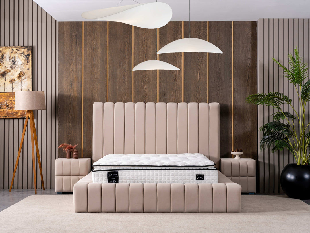 Eliza Boxspringbett 180x200 cm Beige mit praktischem Bettkasten – Luxus & Stauraum 82 