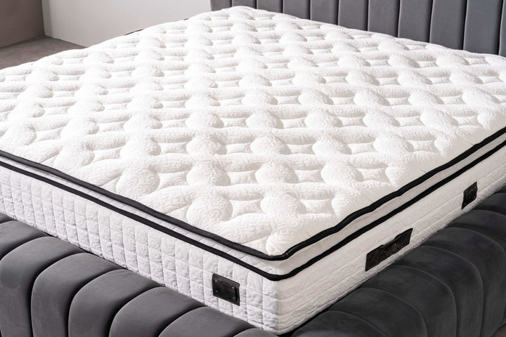 Eliza Komfort Boxspringbett 180x200 Grau mit Bettkasten – Luxus für Ihr Schlafzimmer