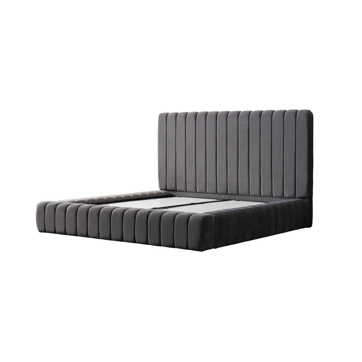 Eliza Komfort Boxspringbett 180x200 Grau mit Bettkasten – Luxus für Ihr Schlafzimmer