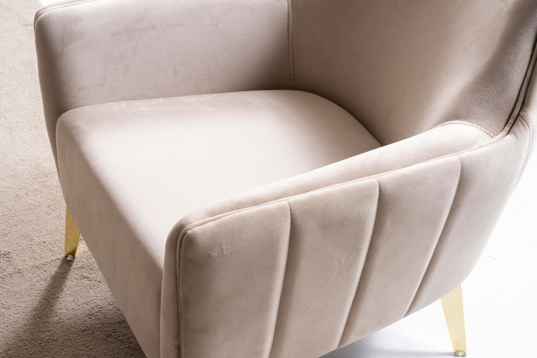 Paris Premium Couchgarnitur im eleganten 3-3-1 Design, beige - home bedden