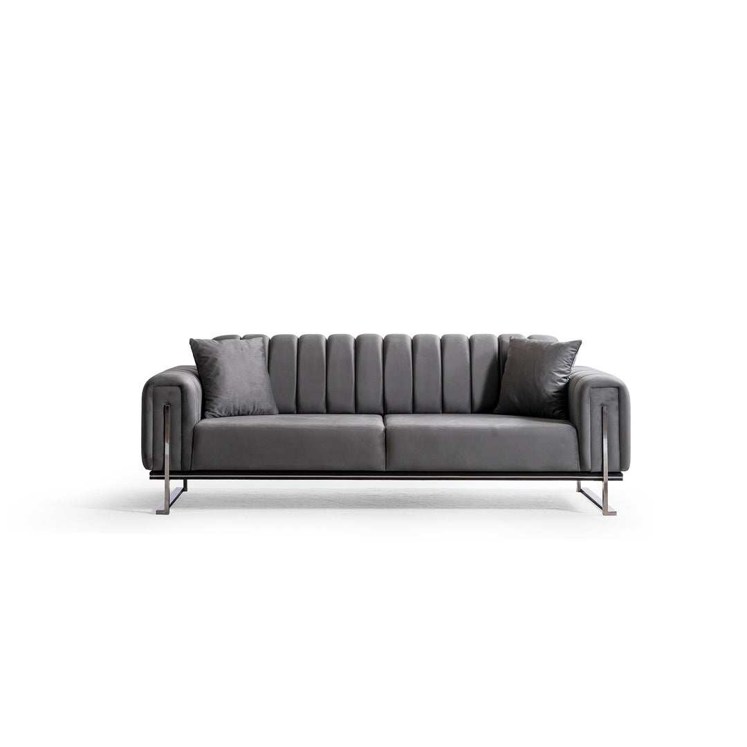 Terrasson Couchgarnitur 3-3-1 in Grau – Stilvolles Sofa-Set für modernes Wohnen - home bedden