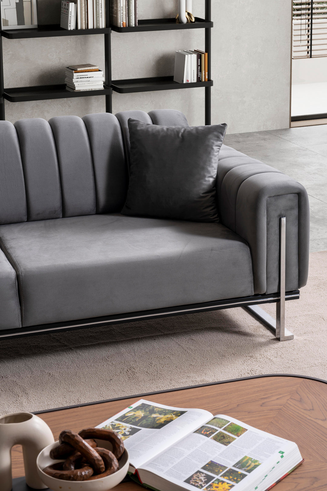 Terrasson Couchgarnitur 3-3-1 in Grau – Stilvolles Sofa-Set für modernes Wohnen - home bedden