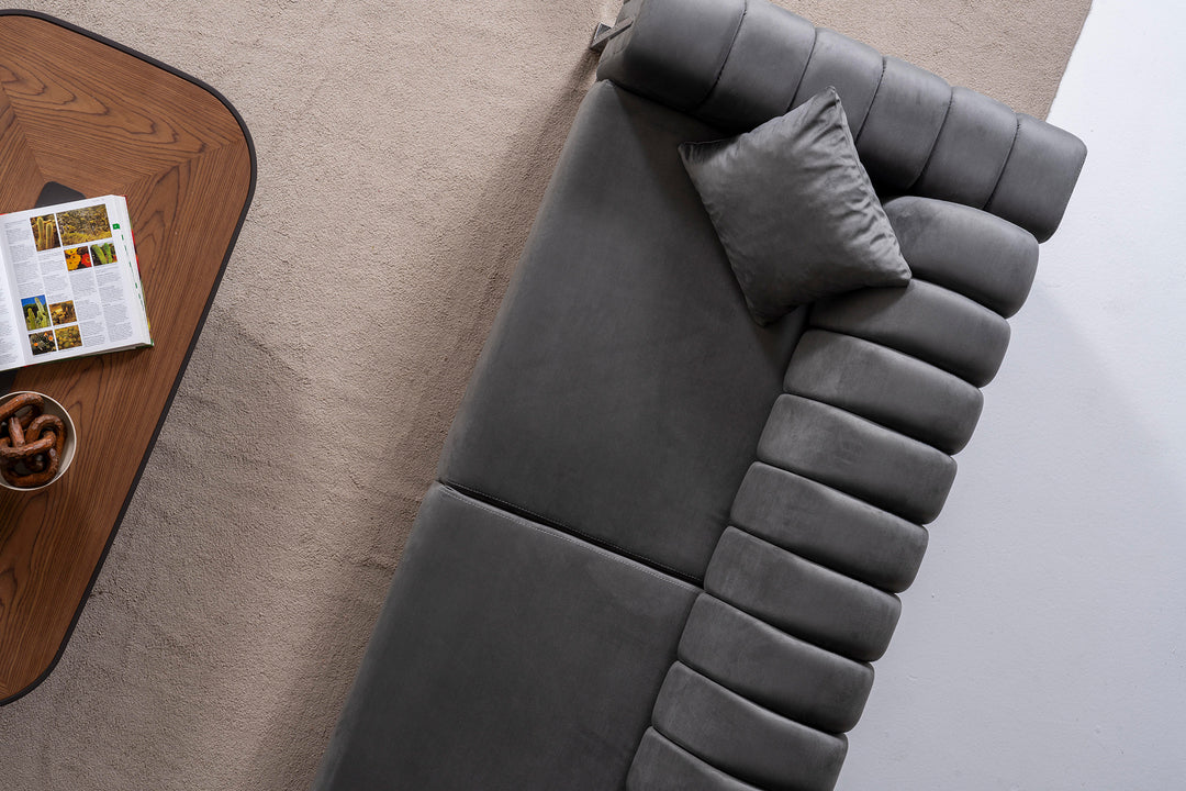 Terrasson Couchgarnitur 3-3-1 in Grau – Stilvolles Sofa-Set für modernes Wohnen - home bedden